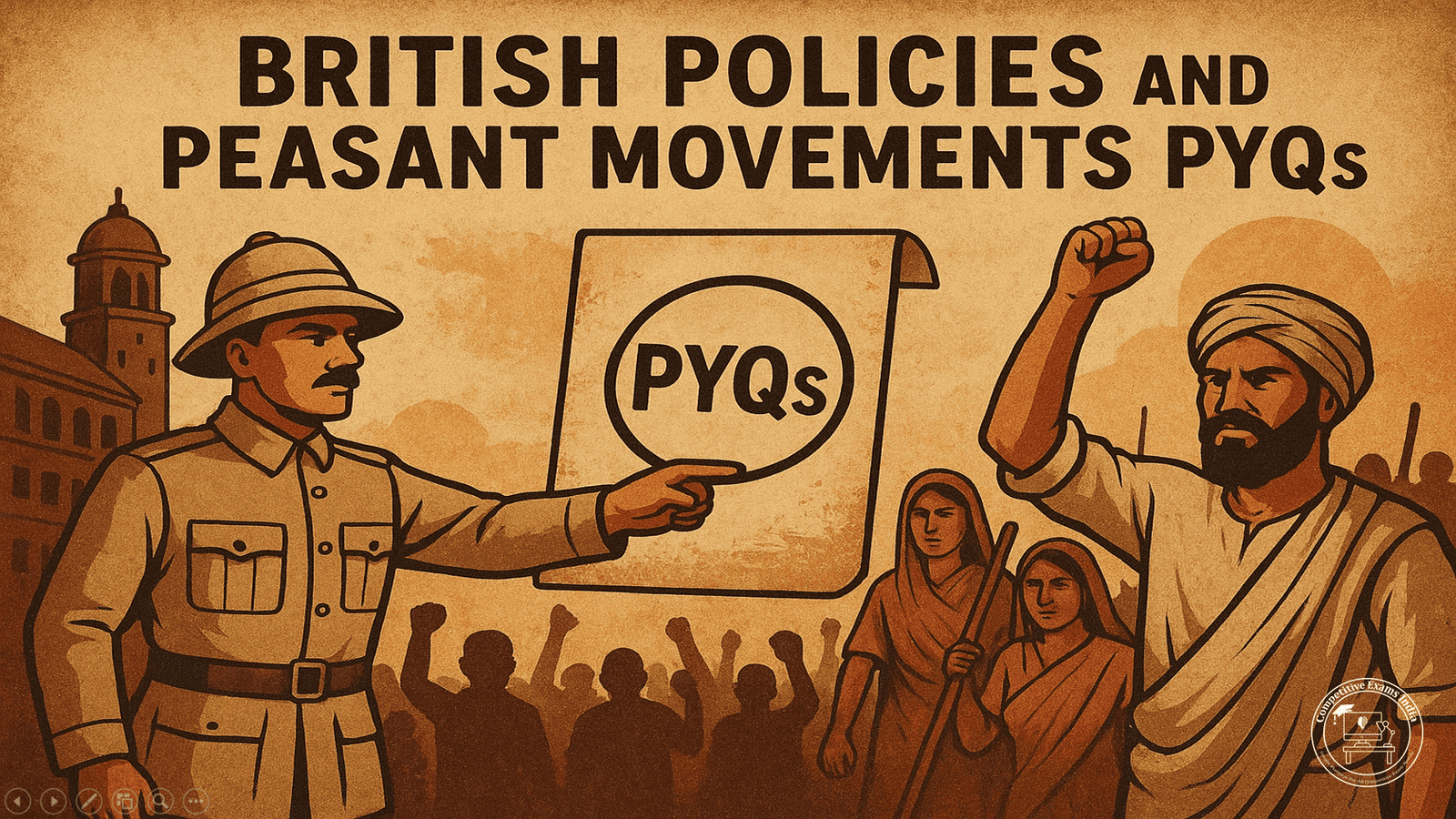 Top 35 British Policies and Peasant Movement PYQs in Telugu and English ...