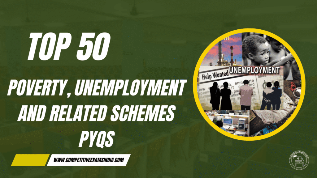 Poverty, Unemployment and Related Schemes PYQs