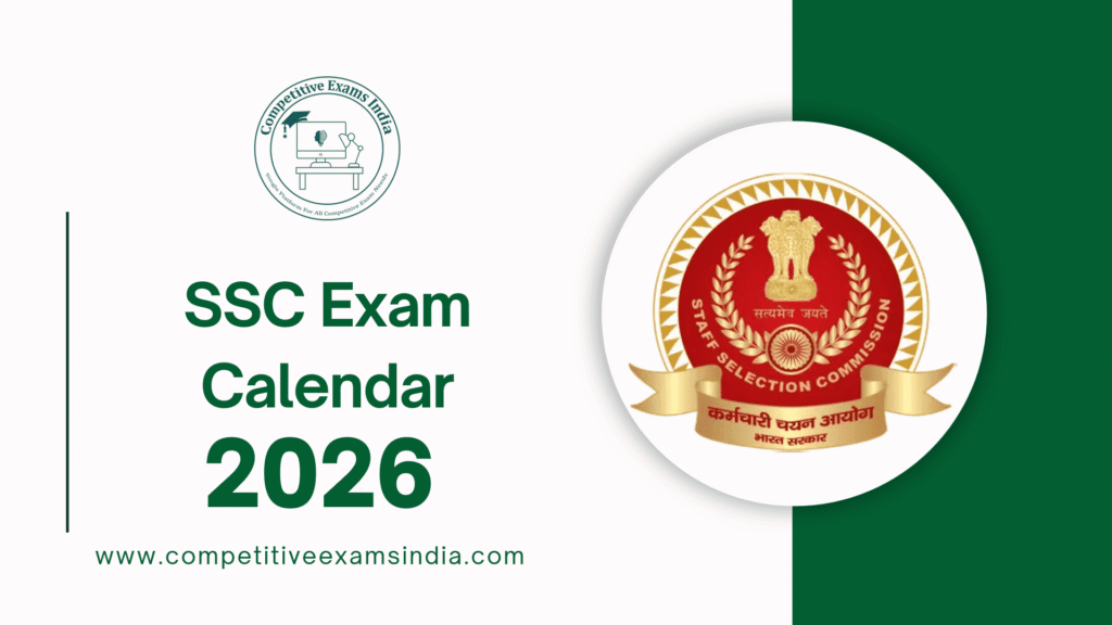 SSC Exam Calendar 2026