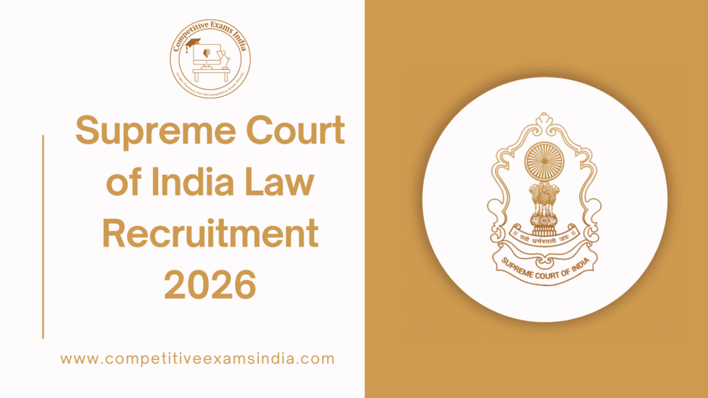 Supreme Court of India Law Clerk Recruitment 2026