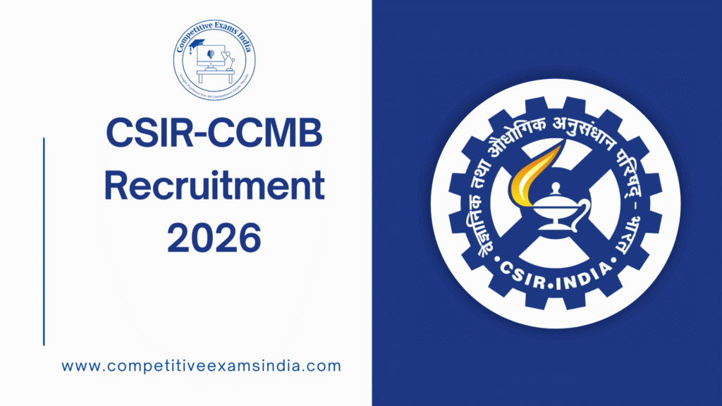 CSIR-CCMB Recruitment 2026