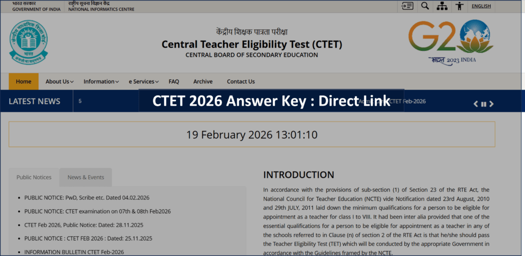 CTET 2026 Answer Key