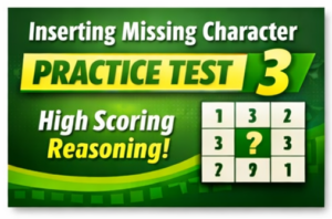 Inserting Missing Character Practice Test 3 | High Scoring Reasoning Questions Inserting Missing Character Practice Test 3