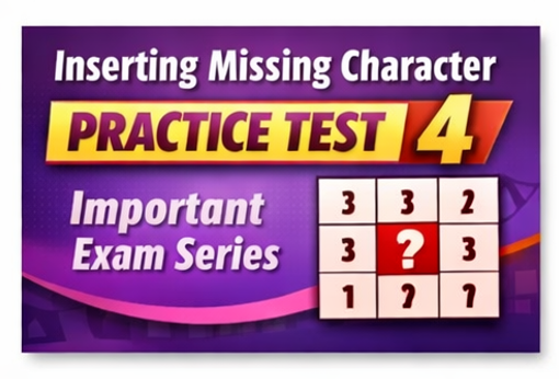 Inserting Missing Character Practice Test 4 [Free] | Crack SSC & IBPS