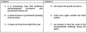 Match the Columns Practice Test 2