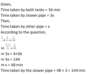 Pipes and Cisterns Practice Test 1