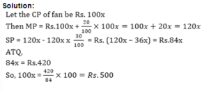 Profit and Loss Practice Test 1