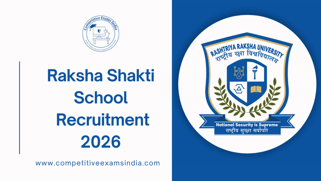 Raksha Shakti School Recruitment 2026