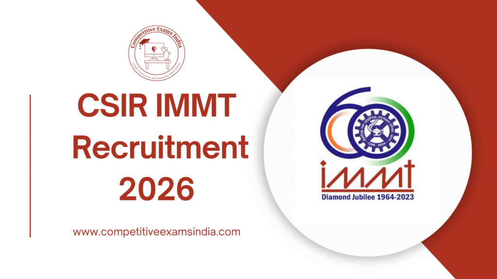 CSIR IMMT Project Staff Recruitment 2026
