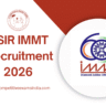 CSIR IMMT Project Staff Recruitment 2026