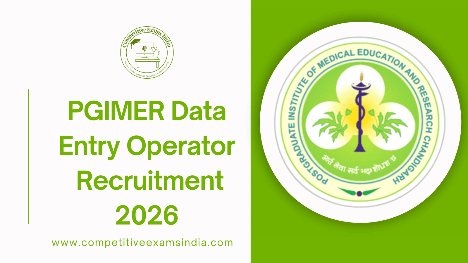 PGIMER Data Entry Operator Recruitment 2026 | Download Application Form ...