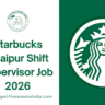Starbucks Udaipur Shift Supervisor Job