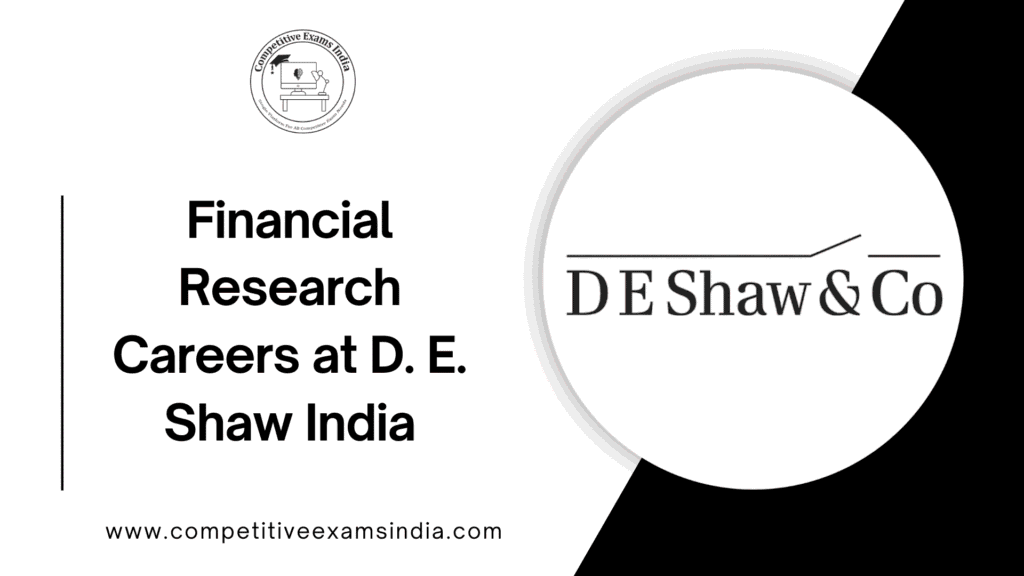 Financial Research Careers at D. E. Shaw India