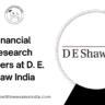 Financial Research Careers at D. E. Shaw India