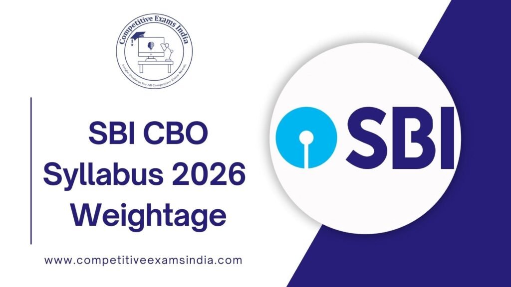 SBI CBO Syllabus 2026 Weightage