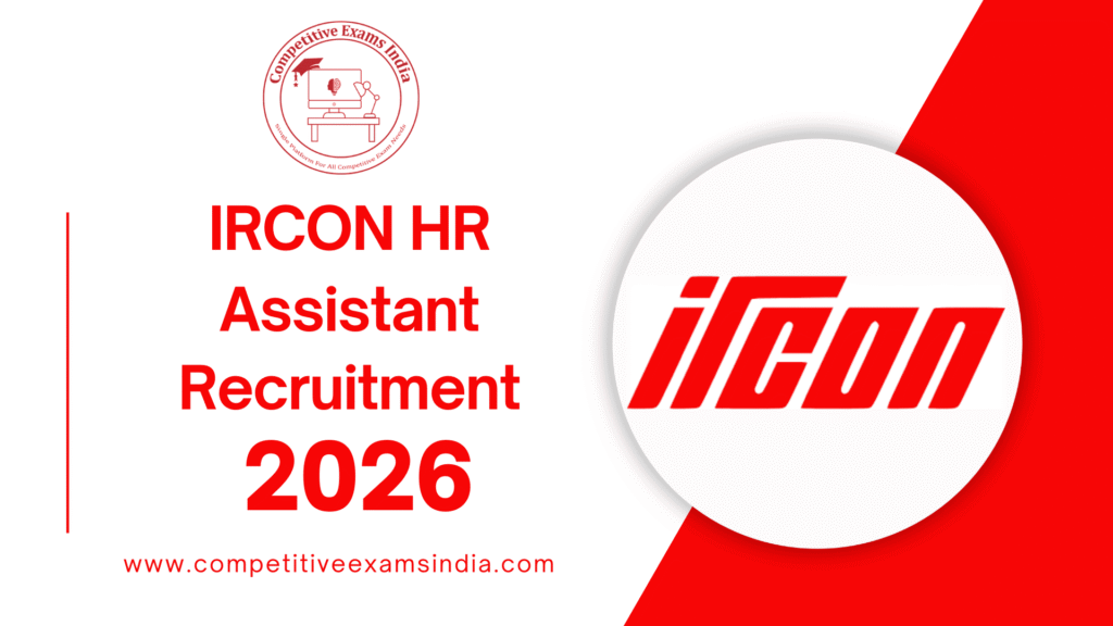 IRCON Recruitment 2026 for HR Assistant | Application Form PDF IRCON Recruitment 2026
