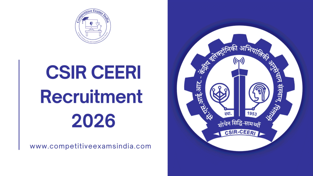 CSIR CEERI Recruitment 2026 Notification Out | 16+ Project Staff Posts | Apply Now CSIR CEERI Recruitment 2026