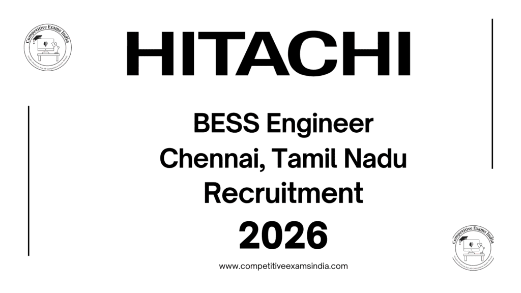 Hitachi BESS Engineer Job Openings in Chennai, Tamil Nadu Hitachi BESS Engineer Job Openings in Chennai,