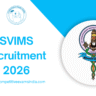 SVIMS Recruitment 2026