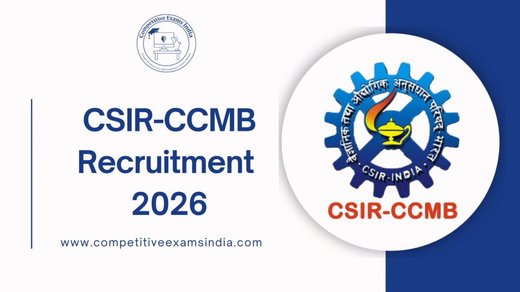 CSIR-CCMB Recruitment 2026 Notification | Apply For Project Research Scientist Jobs CSIR-CCMB Recruitment 2026