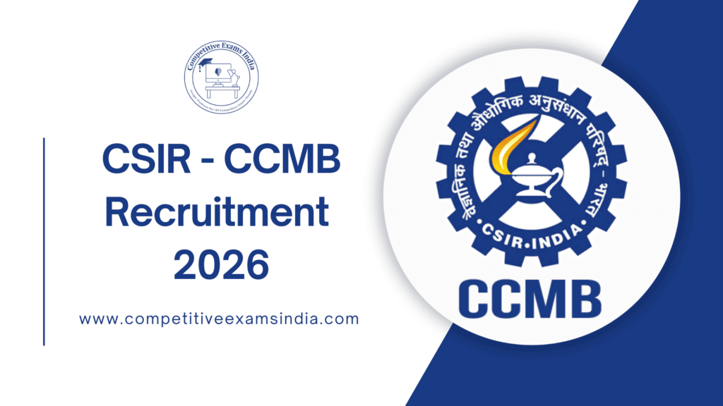 CSIR CCMB Recruitment 2026 Notification