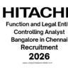 Hitachi Hiring Function and Legal Entity Controlling Analyst