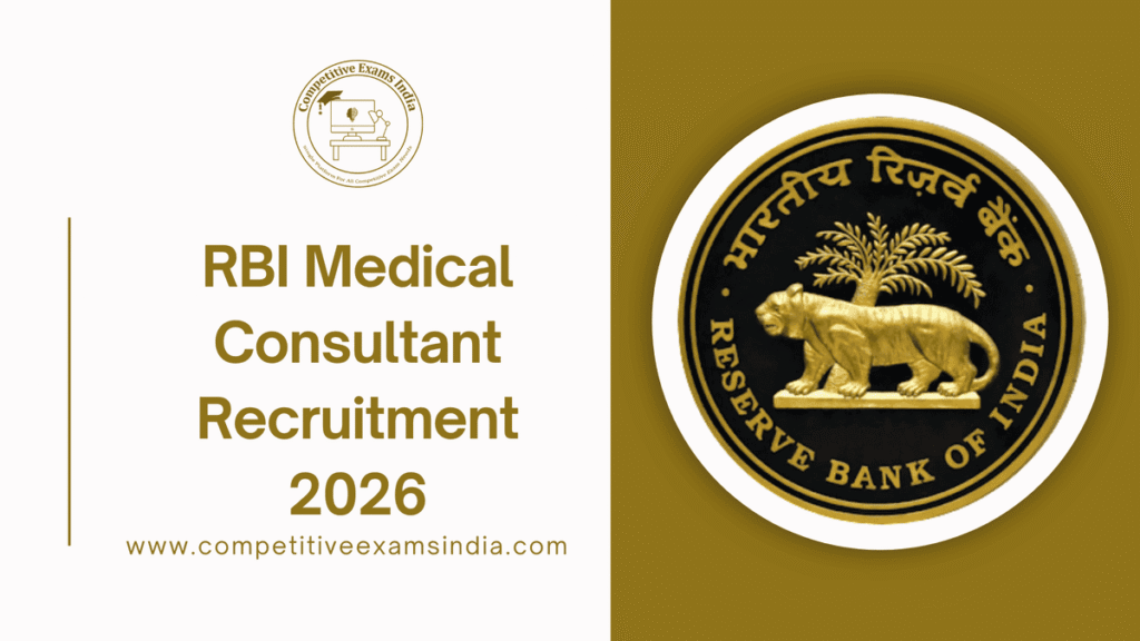 RBI Medical Consultant Recruitment 2026