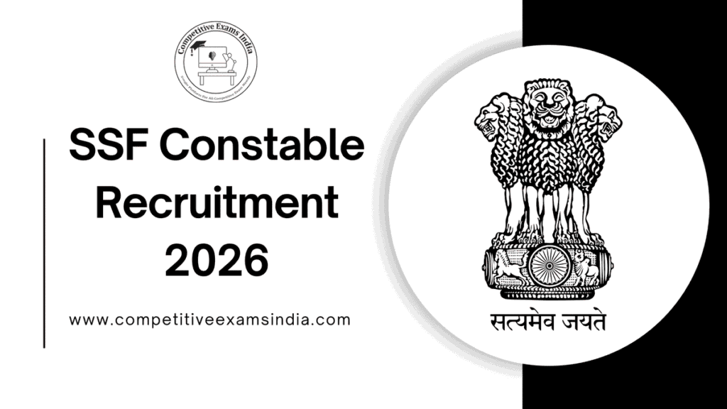 SSF Constable Recruitment 2026
