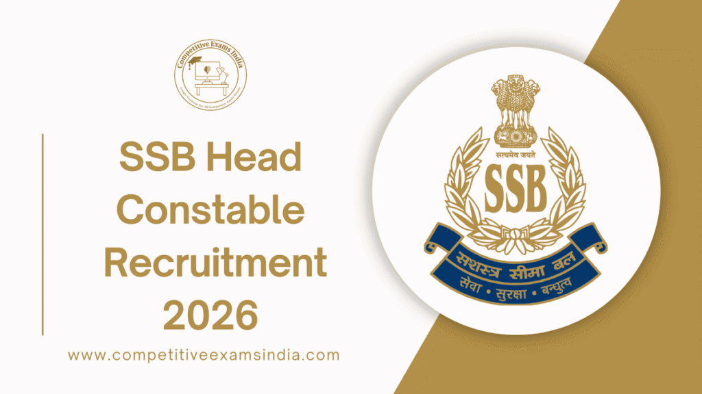 SSB Head Constable Recruitment 2026
