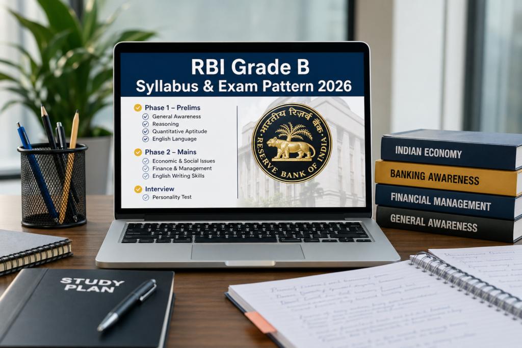 RBI Grade B Syllabus 2026 PDF (Phase 1 & 2) – Complete Exam Pattern ...