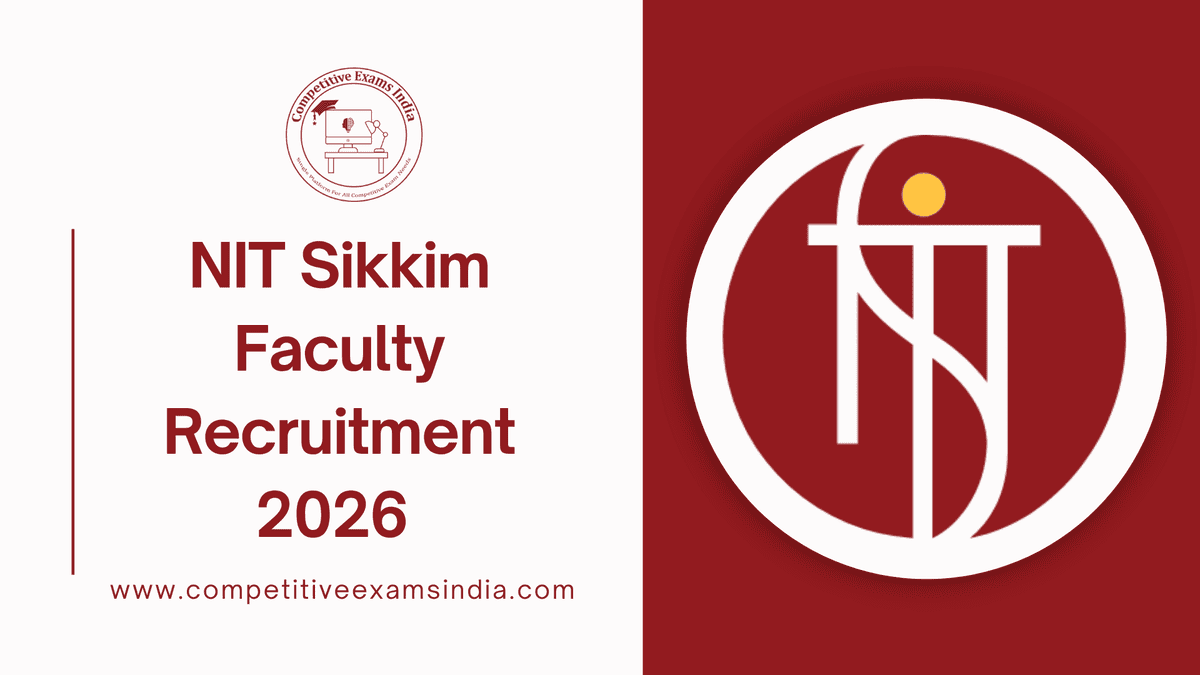 NIT Sikkim Faculty Recruitment 2026 Notification – Apply for 30 Posts