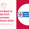 Central Bank of India FLCC Counselor Notification 2026