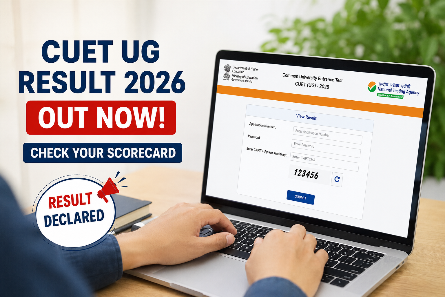 CUET UG Result 2026 Out Now: Download Scorecard PDF@cuet.nta.nic.in.